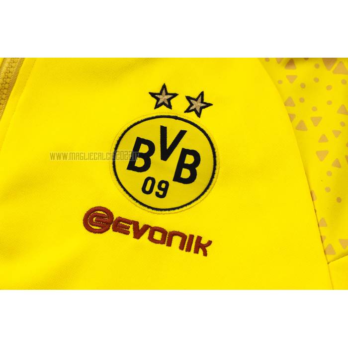 Tuta da Track de Felpa del Borussia Dortmund 2023-2024 Giallo y Nero